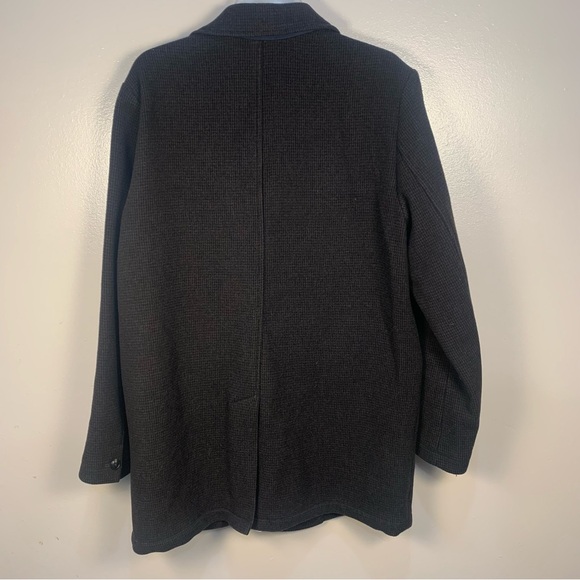 Bonobos Manifattura Emmetex Fine Italian Fabric Wool Check Pea Coat Brown - Picture 9 of 15